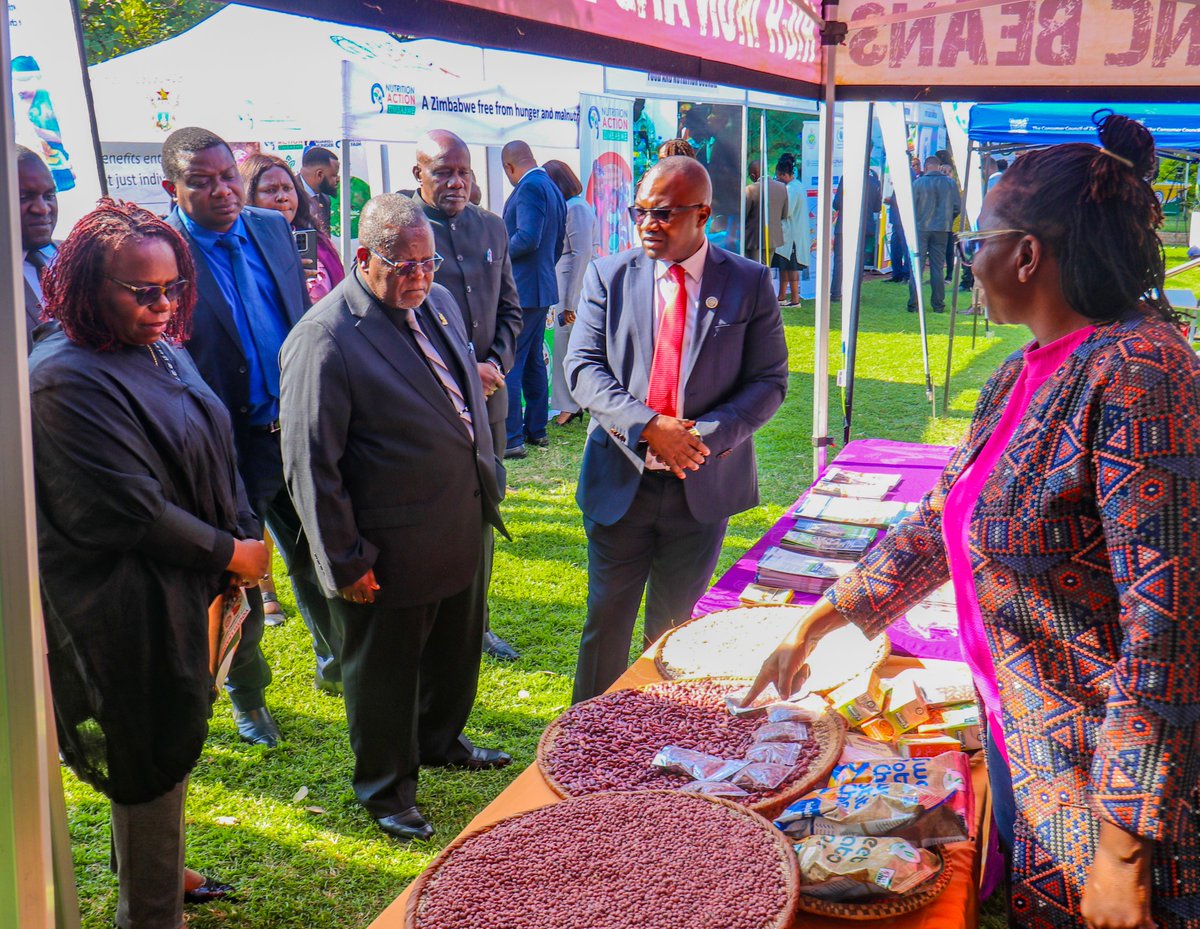 HarvestPlusZim's tweet photo. @HarvestPlusZim was proud to take part in today’s High-Level Nutrition Advocacy Meeting &amp; Exhibition in Harare. At our exhibition stand, we showcased how biofortified crops are contributing to improved nutrition, &amp; food systems in Zim. Thanks to everyone who visited our stand! https://t.co/AfPPrJwklk