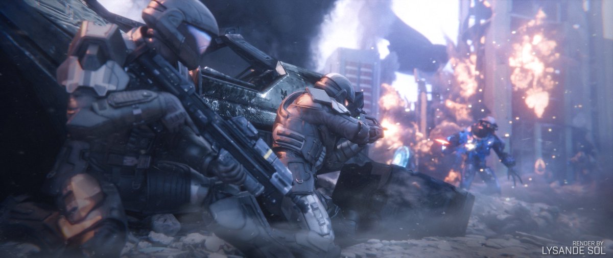 LysandeSol's tweet photo. ODSTs Under Siege

#blender #Halo #HaloSpotlight https://t.co/KGTVSQzNB3