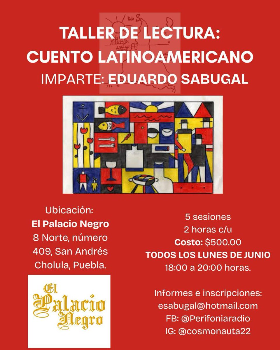 PerifoniaR's tweet photo. Taller de lectura. Cuento Latinoamericano. 
Imparte. Dr. Eduardo Sabugal #Sabugal https://t.co/rrrnJkdn5o