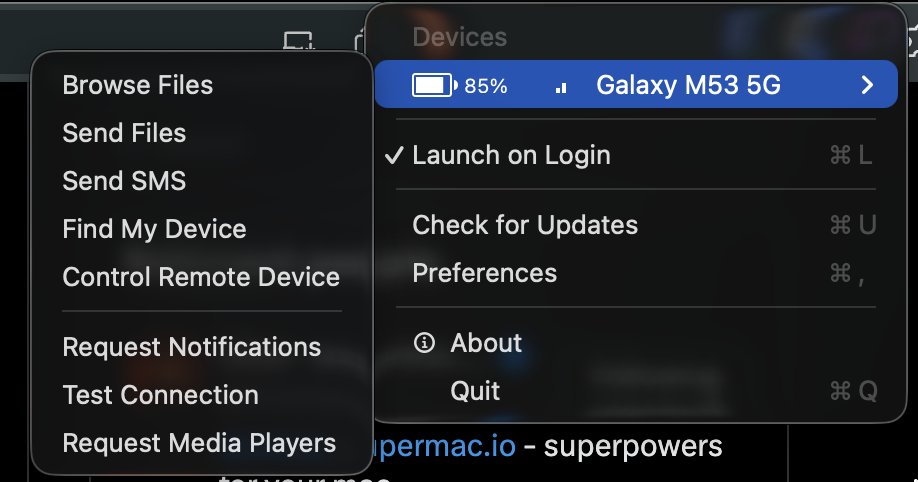 WINOFFRG's tweet photo. @thekitze @SuperMac Integration of KDE connect possible? I want these features but with a better UI and ecosystem https://t.co/ee4KCZ5mhy