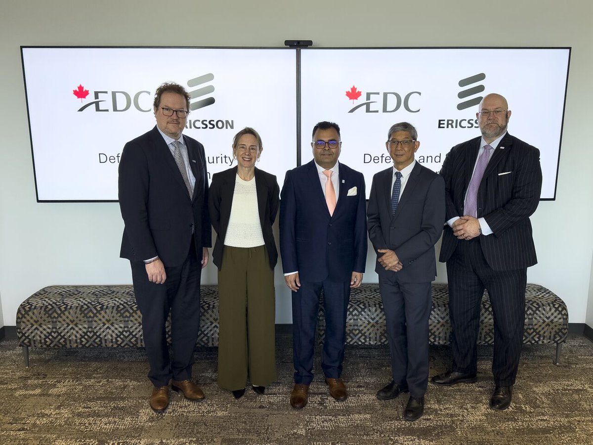 EricssonNA's tweet photo. Ericsson Canada and @ExportDevCanada are expanding their partnership to support Canadian SMEs in defense and dual-use tech — helping them scale, export and strengthen Canada’s sovereign capabilities. 

Learn more here: https://t.co/jIsXqsDdDs

#EricssonCanada #EDC #DefenseTech https://t.co/S1XnHftaQS