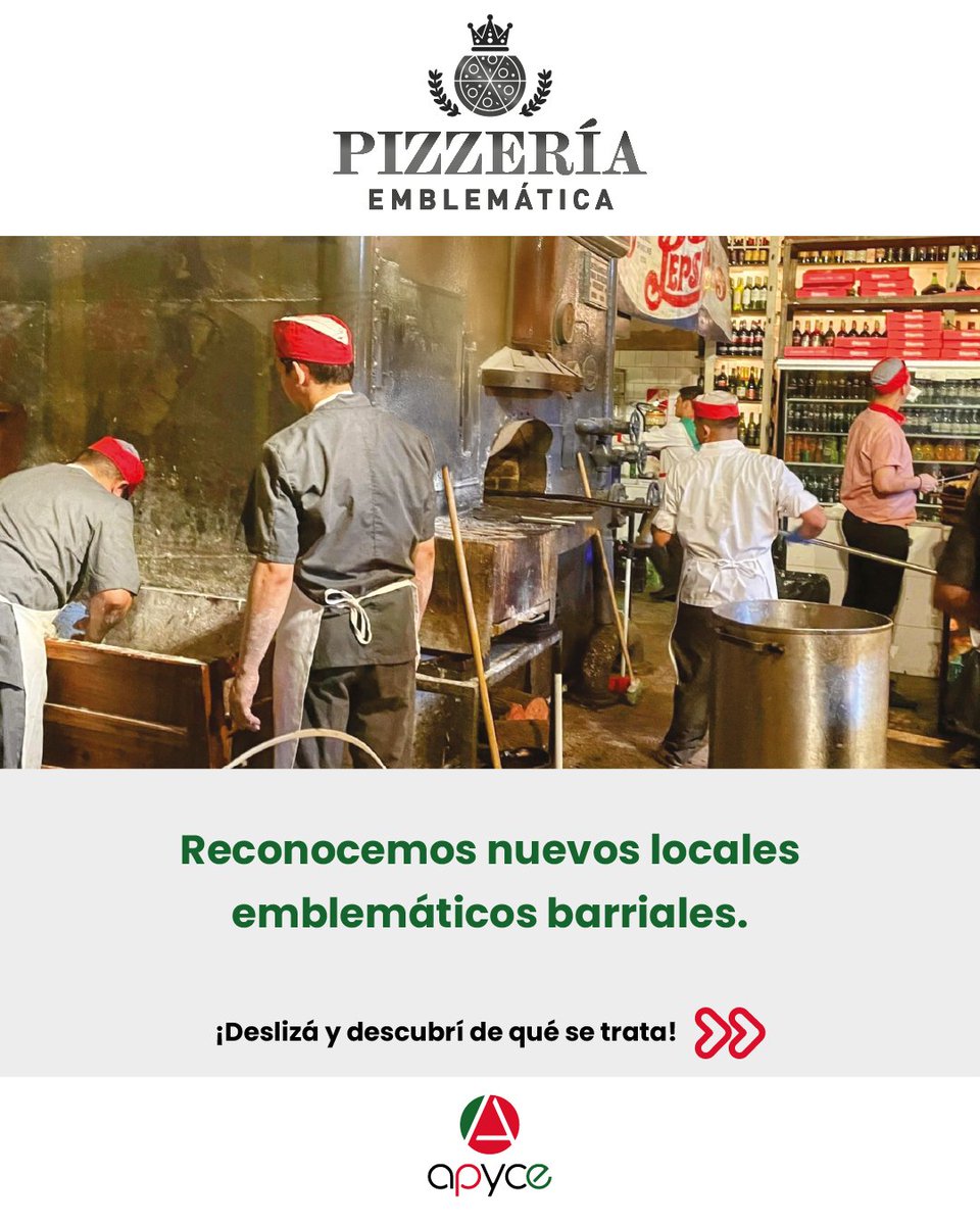 APYCE_AR's tweet photo. Un homenaje a los templos de nuestra gastronomía! 🍕🏆

Este 28 de mayo celebramos a las "Pizzerías Emblemáticas", una distinción oficial que busca proteger, difundir y proyectar el legado de la pizza argentina. 
Cuál de estas pizzerías es tu favorita? ¡Dejanos tu comentario! https://t.co/zN9nFHcVir