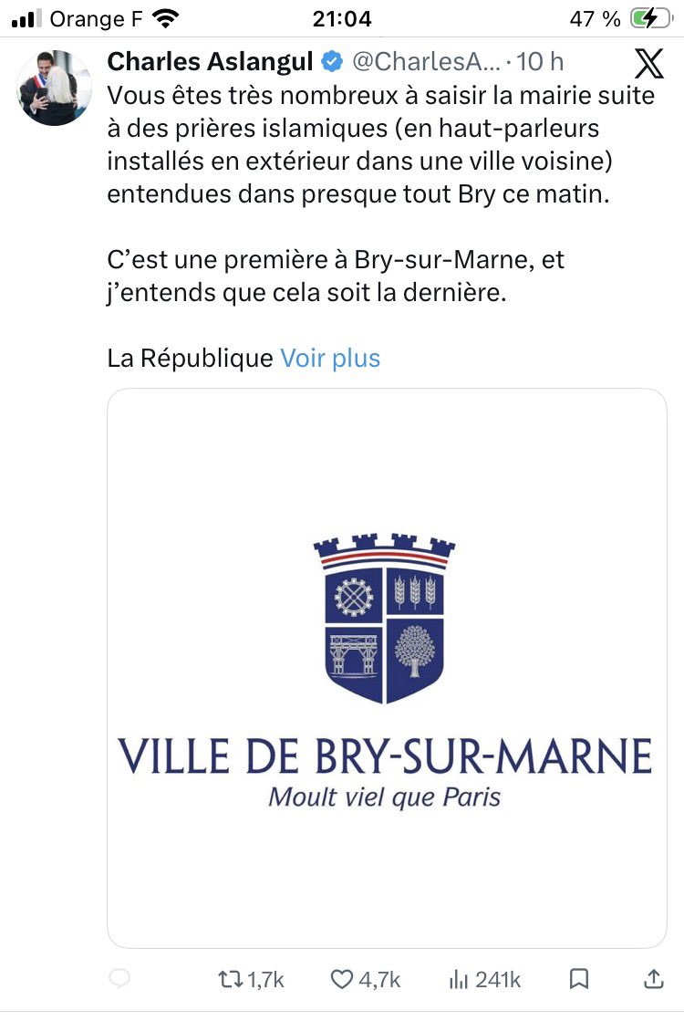 Hugoflorentin88's tweet photo. Aujourd’hui l’islamisation de la France 🇫🇷 c’est des appels à la prière dans les rues, des moutons sur des scooters 🛵, demain c’est quoi le programme ? https://t.co/VbaYFMC19H