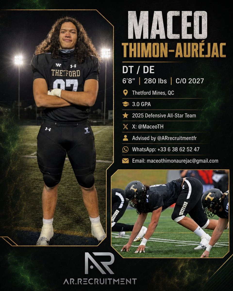 MaceoTH's tweet photo. 6’8 280 DE/DT C/O 2027

I’ll be at Wayne State this weekend for the National College Showcase‼️

Coaches, don’t miss it.

@CoachJSB_74 @Trenton928
@CoachSantana_ @CoachShoeUI
@CoachBain75 @ShawnCrable
@MalloeMalloe @R2X_Rushmen1
@CoachTuioti92 @CoachJScottDL
@CoachBLacy https://t.co/jwc2nBNUnv