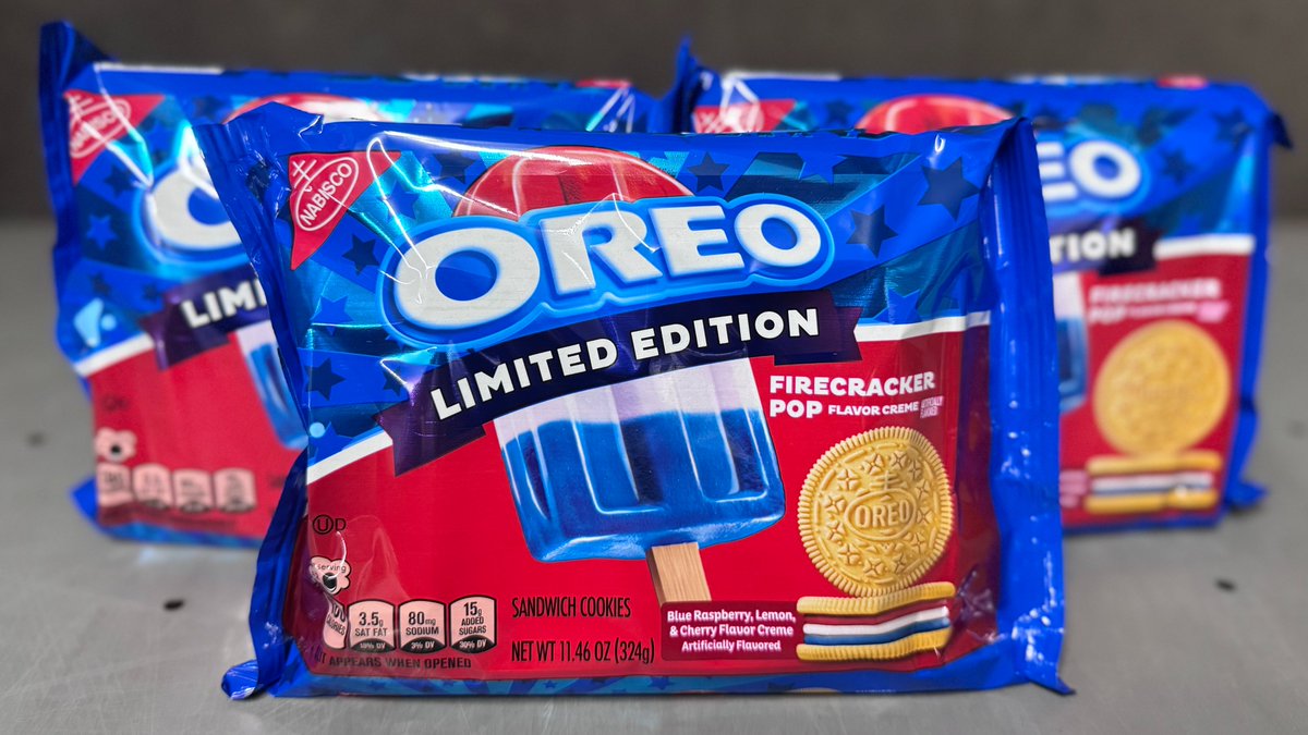 JRsBeer's tweet photo. NEW Limited Edition Firecracker Pop OREO have landed 💥 Sweet, fruity &amp; packed with summer flavor in every bite. Grab a pack for just $5.29 while they last! https://t.co/w7CLkE8UxA