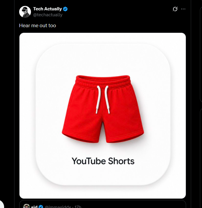 ripedevonchain's tweet photo. This new AI trend is going MAX viral! 3M views today
Everyone is turning "Apps" into literal versions of the name, its a proper meme trend!

Check the comments, everyone is doing it!

Google Drive, Youtube Shorts, Google Docs etc...

Original 2M views tweet: https://t.co/bQCr4tWiwu

Another: https://t.co/ynt78ddtTV