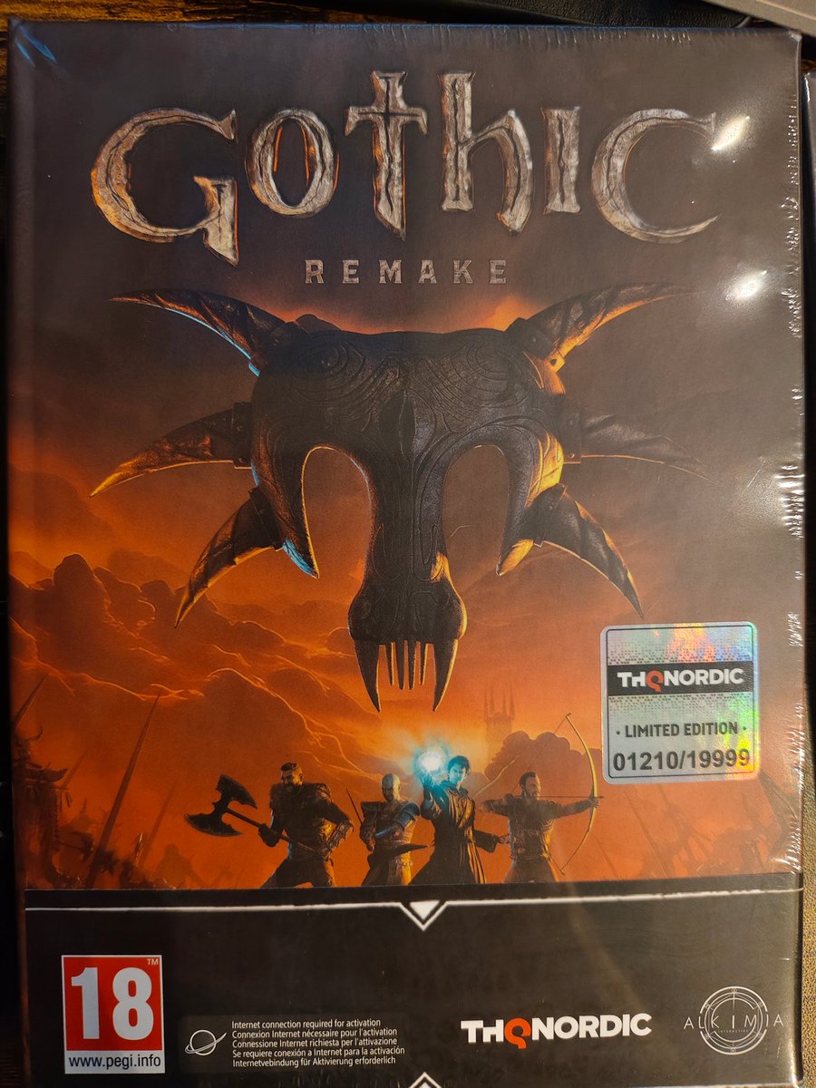 TermiTimi's tweet photo. it finally arrived! I was so stoked to hear of the remaster of the best game ever made. stoked to play it. thank you so much @THQNordic #Gothic https://t.co/G3nEct9gf6