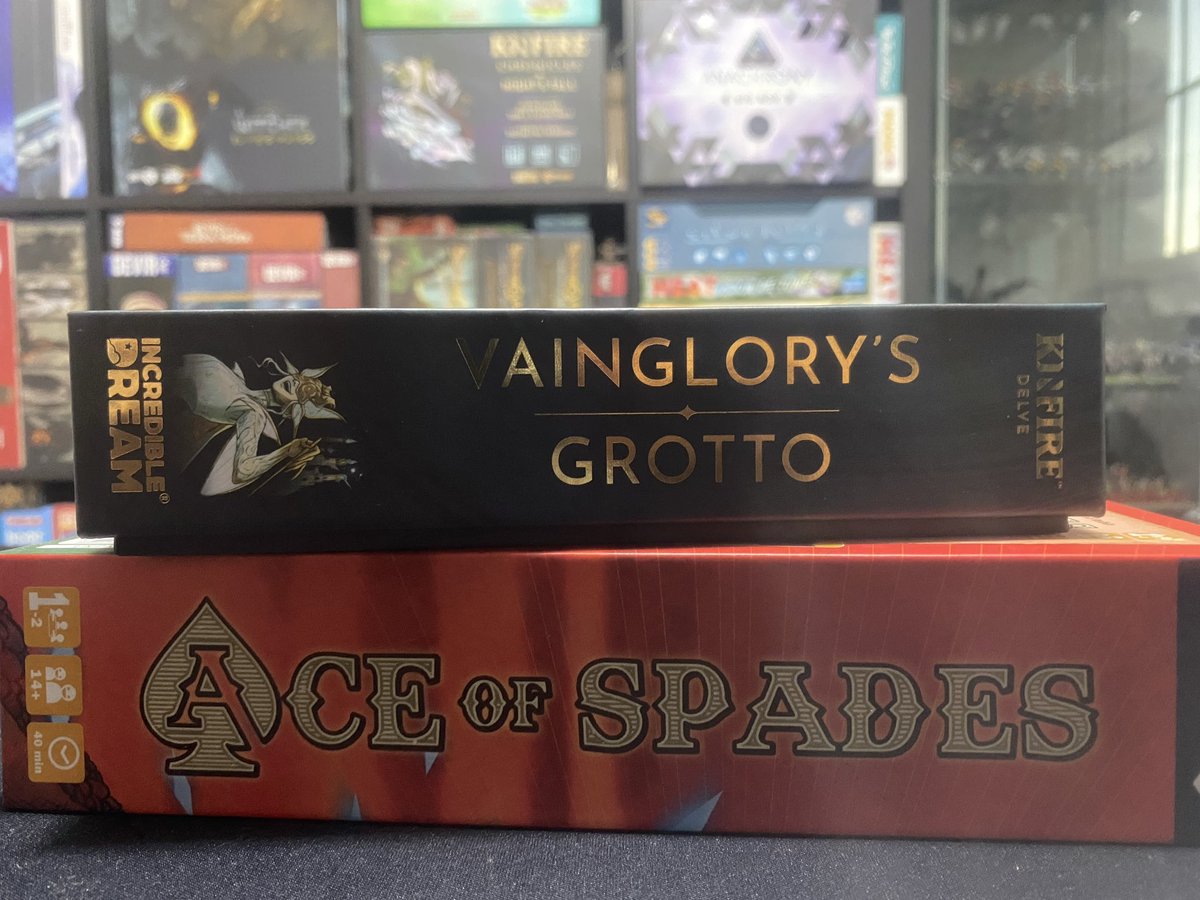KMckenson's tweet photo. Vicio en solitario 🎲🎲♠️♥️#pifgames  #aceofspades #devir #kinfiredelve #incrediblegames https://t.co/JPKIXKLGqj
