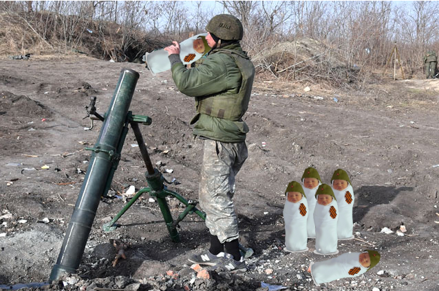 nummer164's tweet photo. No, I wasn't ashamed to Photoshop this. It's a literal illustration of what Putin has been up to all this time. https://t.co/L2g4VBkdL9