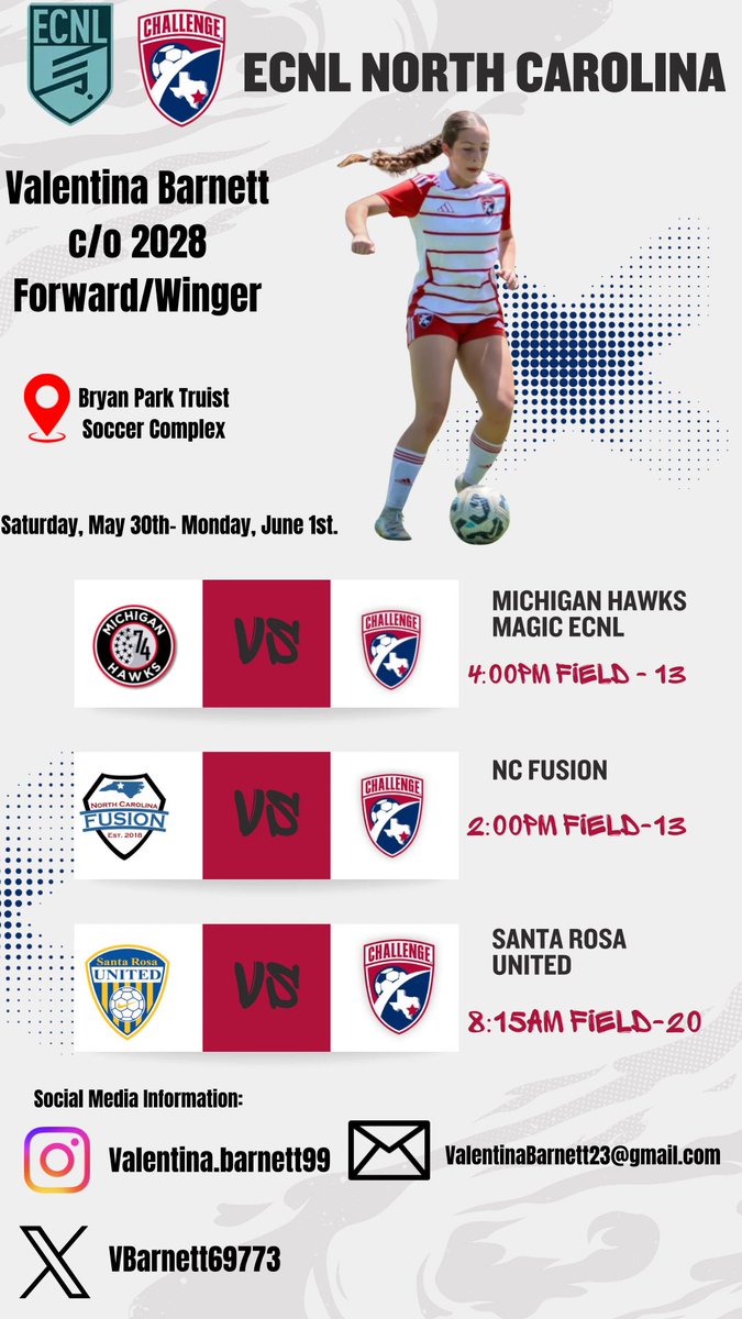 VBarnett69773's tweet photo. So excited to compete at ECNL North Carolina this upcoming weekend! @CollegeSoccerID @ImYouthSoccer @PrepSoccerTX @Challenge09ECNL https://t.co/LNyyOhidsm