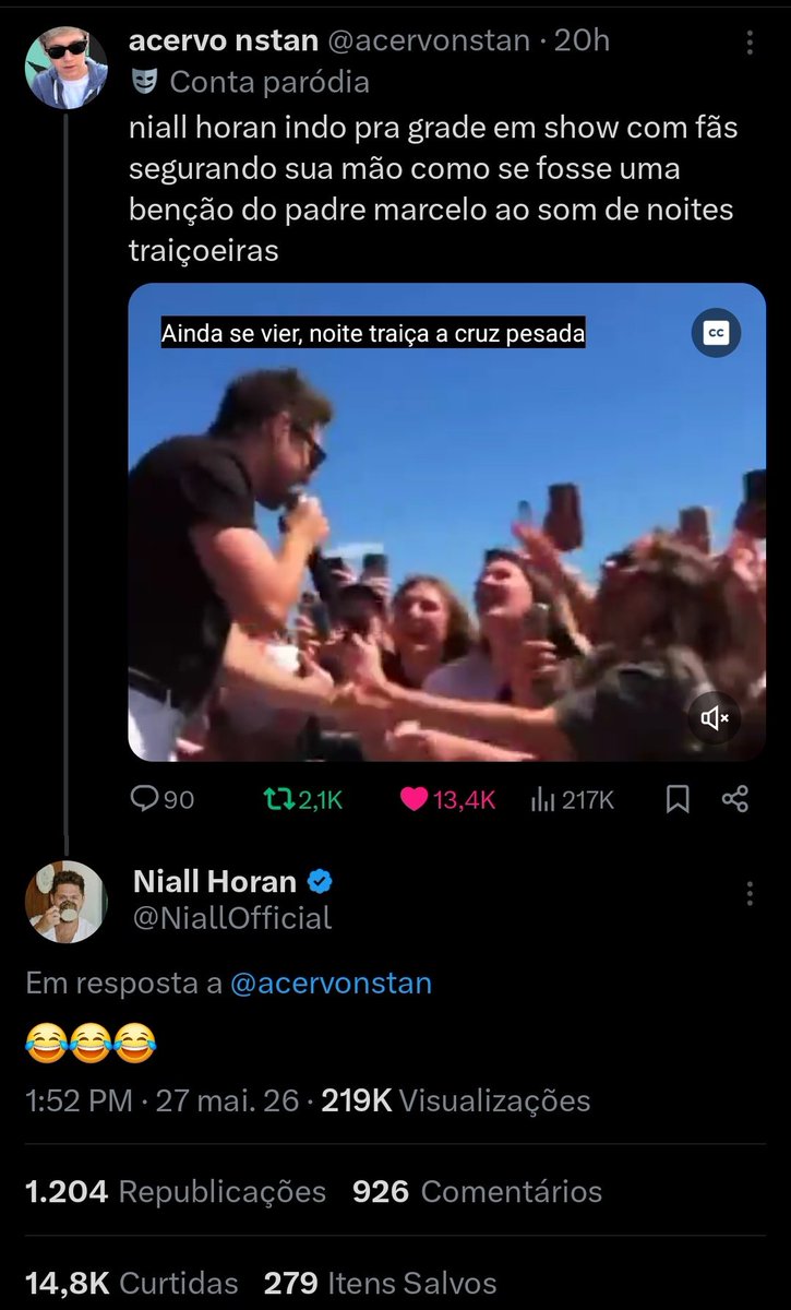 Ljpstardust91's tweet photo. O Niall notando o acervo brasileiro chamando ele de padre kkkkkkkkkkkkkkkkkkkkkkk amei https://t.co/gK9bV1xifb
