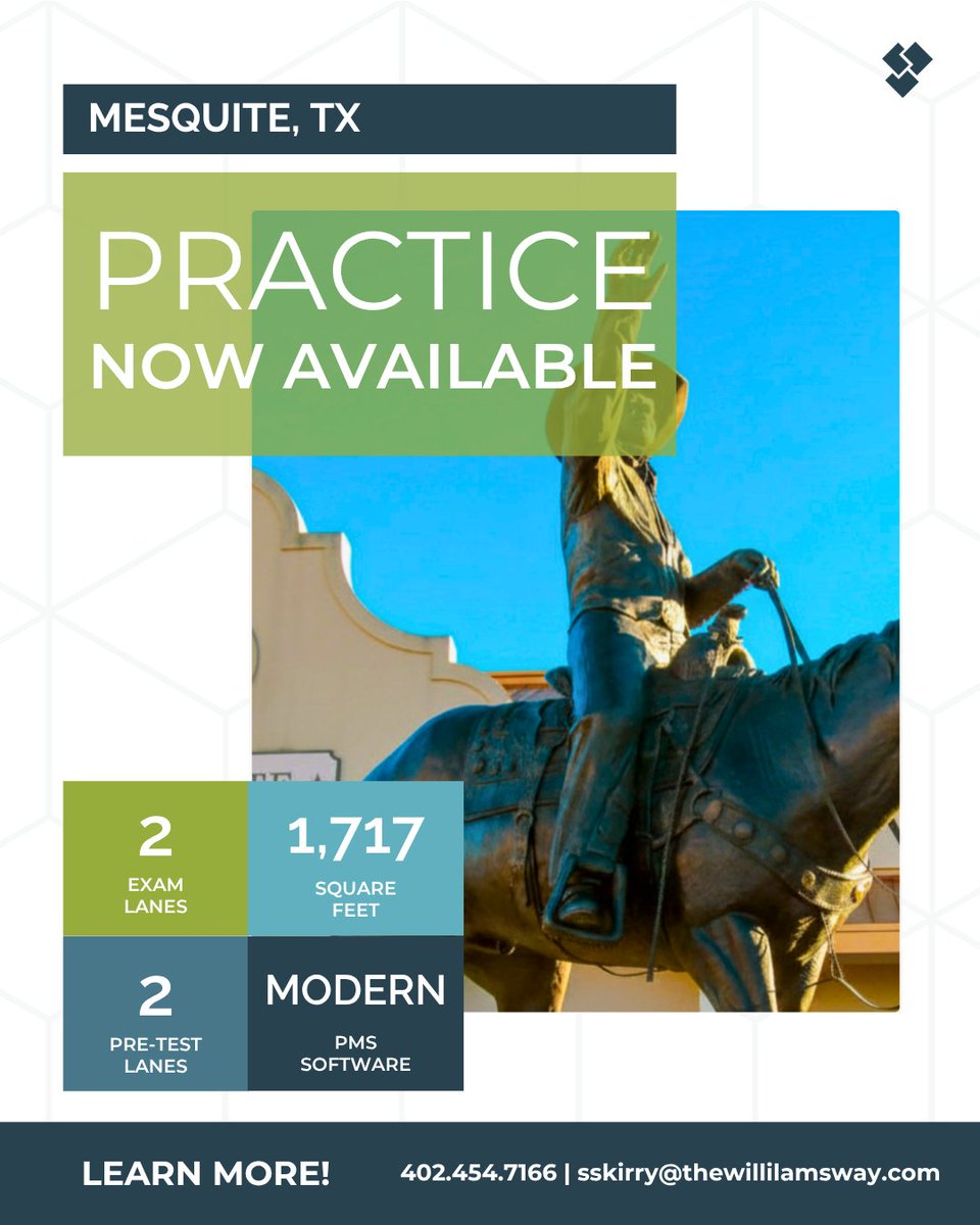 williams_group's tweet photo. This established Mesquite practice offers something many buyers are looking for right now: stability, strong patient retention, streamlined systems, and a pace of ownership that actually feels sustainable long term.

Visit our marketplace to learn more!

#dallas #mesquite #texas #optometry