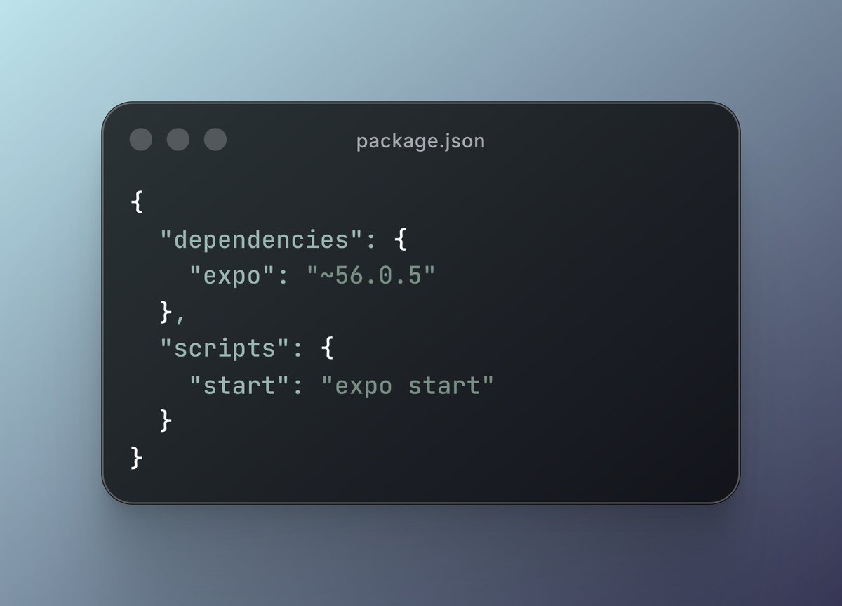 Baconbrix's tweet photo. In Expo SDK 56 you no longer need react-native, react, react-dom, or react-native-web installed to run `npx expo start` and create a bundle.

Any guesses as to why we added this? https://t.co/jXkUqfN2bl
