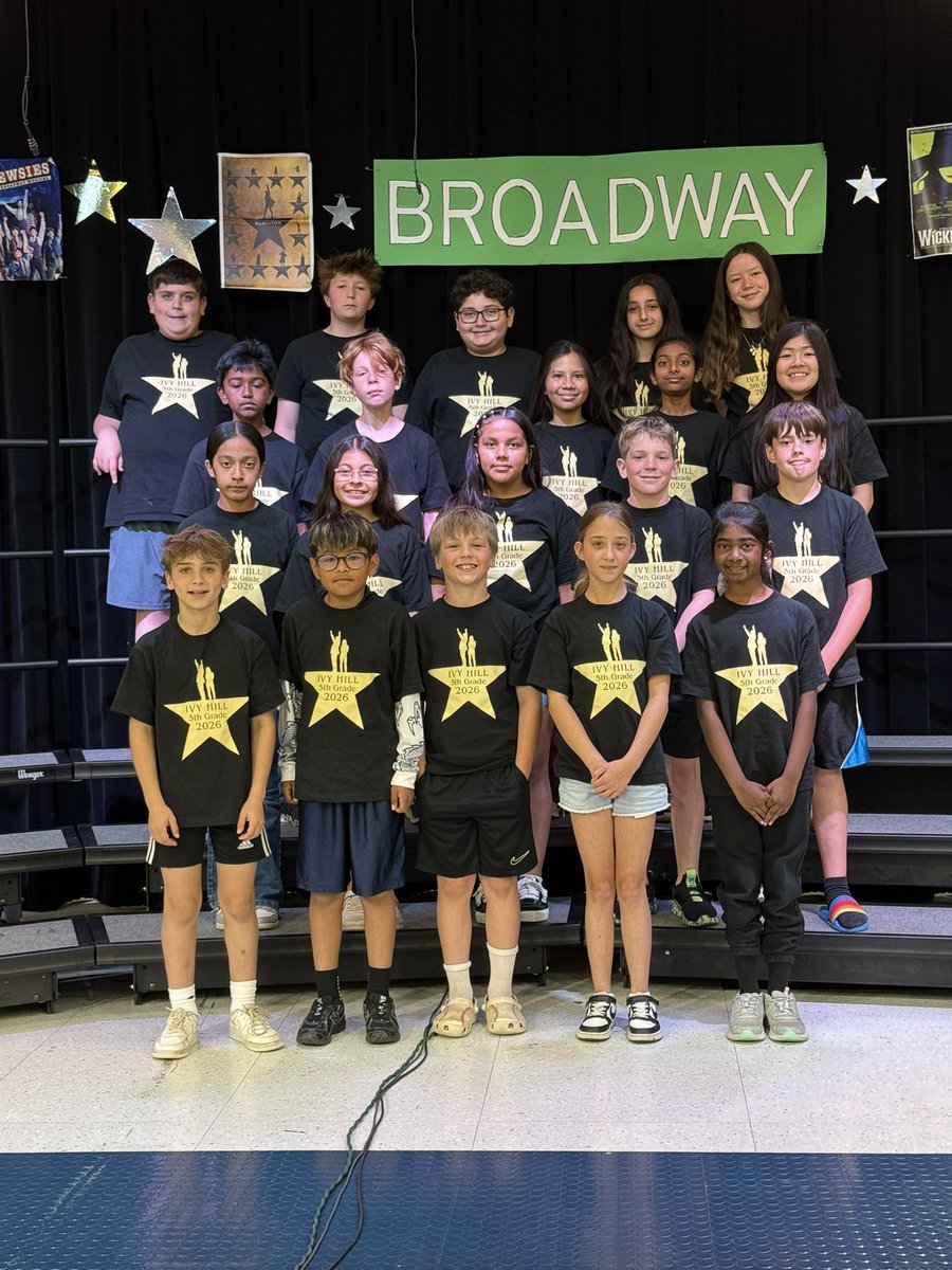 hansenclass5's tweet photo. So so proud of these 5th graders for rocking their 5th grade show today. Can’t wait to see it with parents tonight! #ivyhillleague https://t.co/L3OFGosQdk