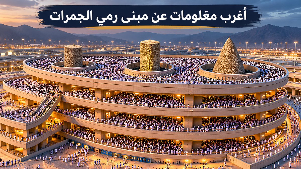 taha_saleh_taiz's tweet photo. واحدة من اغرب المشاهد بالعالم تحصل عند الجمرات.

ملايين البشر يتحركوا في وقت واحد…
ومع هذا تمشي الحركة بانسياب يخليك تستوعب حجم الهندسة والتنظيم اللي خلف المشهد.

والاغرب ان المكان اللي نشوفه اليوم…

كان زمان مجرد مساحة بسيطة جدا،

واليوم تحول إلى واحدة من أعقد منشآت إدارة الحشود على وجه الارض.

الجمرات حاليا عبارة عن منشأة ضخمة متعددة الطوابق…

كل دور مخصص لاتجاهات معينة للحجاج،
عشان ما يحصل تقاطع بالحركة ولا اختناقات.

ناس تدخل من الشرق…
وناس من الغرب…
وغيرهم من الشمال…

وكل المسارات محسوبة بالدقيقة.

تخيلوا فقط كمية الحصى اللي يتم رميها كل سنة…

نتكلم عن اكثر من ألف طن من الحصيات.

ولو ما يتم جمعها وإزالتها بشكل مستمر،
كانت مع السنوات بتتحول إلى جبال صغيرة داخل منى.

ومن التفاصيل اللي كثير ما يعرفوها…

ان الحاج المتأخر يرمي خلال ايام التشريق كاملة حوالي 70 حصاة،
والمتعجل يرمي 49 حصاة.

وحتى طريقة الرمي نفسها لها تفاصيل دقيقة…

يعني لو شخص رمى السبع الحصيات دفعة واحدة،
عند كثير من الفقهاء تعتبر رمية واحدة فقط.

واللافت اكثر…

ان العالم كله يدرس تجربة الجمرات كنموذج ضخم لإدارة الحشود.

جامعات ومراكز أبحاث استخدمت حركة الناس هناك لفهم الزحام،
وكيف يتم تفادي الانهيارات البشرية والاختناقات قبل ما تحصل.

حتى الذكاء الاصطناعي دخل في الموضوع…

كاميرات وأنظمة مراقبة وتحليل لحظي للحركة،
ترصد الكثافات وتتابع التدفقات البشرية بشكل مستمر.

لما تشوف المشهد من فوق…

تحس انك قدام مدينة كاملة تتحرك،

وهذا كله يحصل خلال ساعات محدودة…
وبملايين البشر…
ووسط حرارة وزحام وضغط هائل.