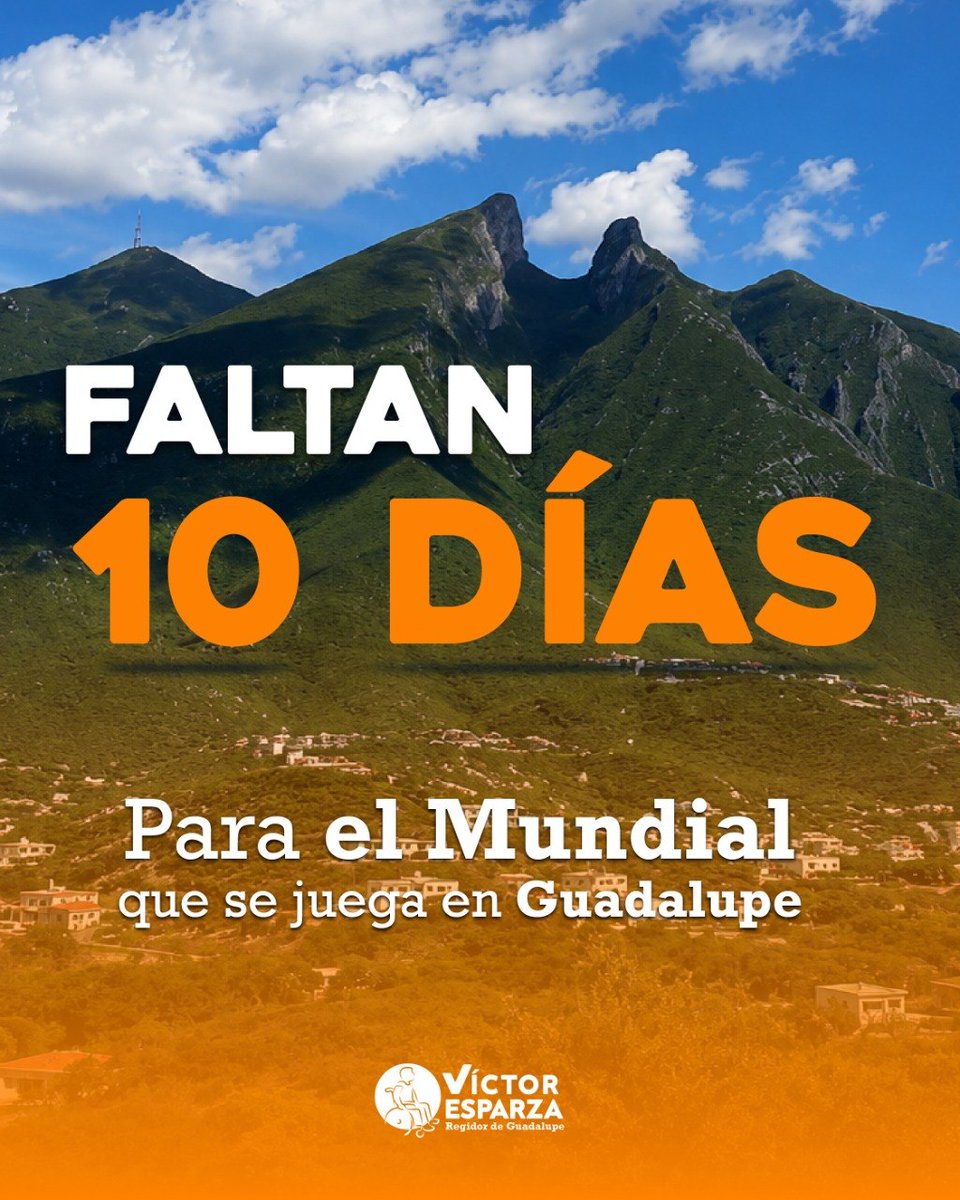 vicesparza's tweet photo. La emoción ya se siente… 🎉⚽
Faltan 10 días para que #GuadalupeNL viva uno de los eventos más importantes del mundo. 🔥 https://t.co/MUOYicoyKk