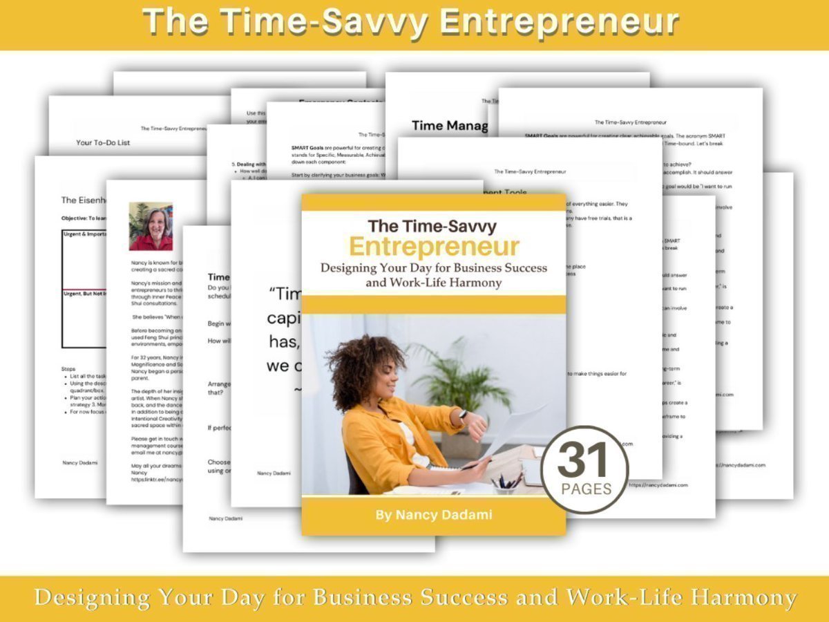 NancyDadami's tweet photo. Feeling overwhelmed + losing focus?  The Time-Savvy Entrepreneur shows you how to reclaim your schedule, cut the chaos, and boost productivity with peace.Use code FREEDOM to save $10. Only $19 #TimeManagement #EntrepreneurLife https://t.co/4JD6EwKifg https://t.co/Xg5BTUTzsv
