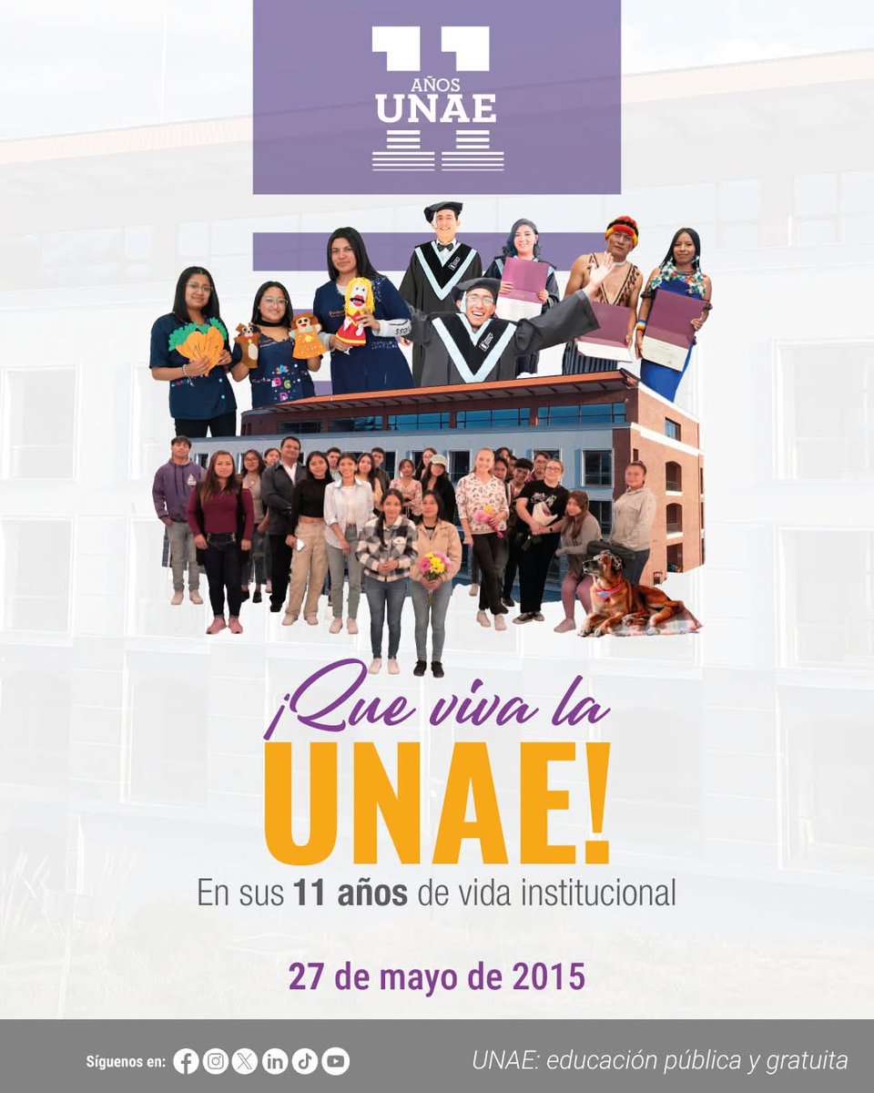 Copisaec's tweet photo. Desde COPISA saludamos a la @UNAEcuador en sus 11 años de vida institucional.
Celebramos una universidad que defiende la educación como derecho y motor de transformación social, gracias al compromiso de toda su comunidad.
Más educación pública, crítica y al servicio del pueblo. https://t.co/JAVV9sLfBW