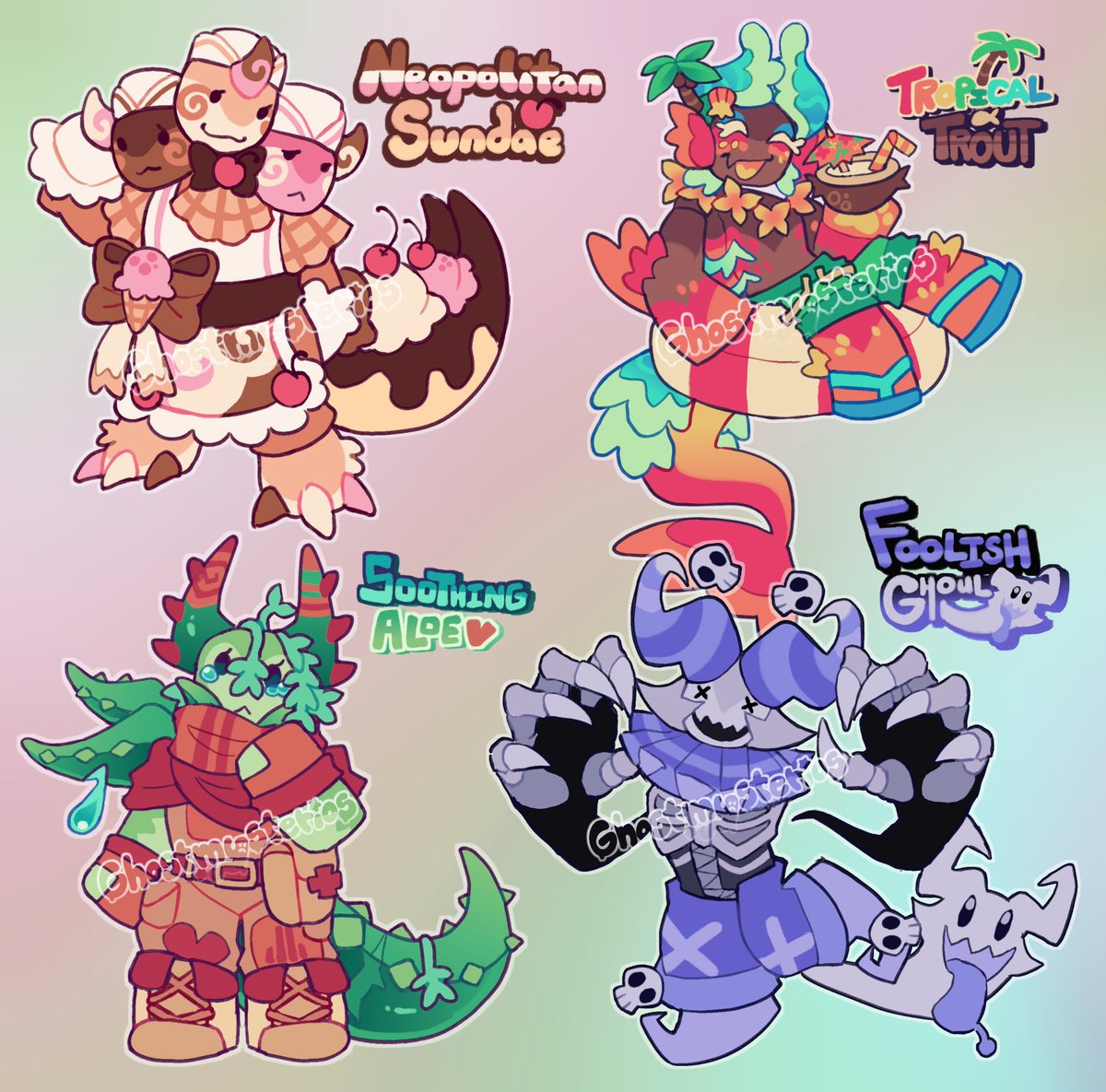 ghostmysterios's tweet photo. New Adoptable batch is out! This time, collabed with some of my modeler oomfs to model two of them! Bid on toyhouse or in the replies… https://t.co/FMzT6GsG43