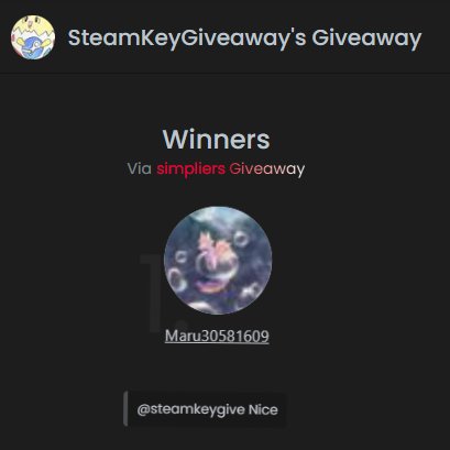 steamkeygive's tweet photo. Winner is @Maru30581609 https://t.co/JwhyysAAiW