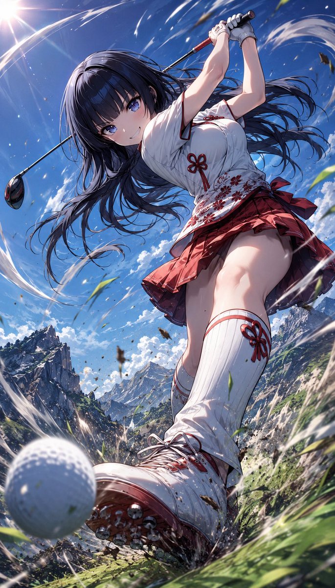 Manga Style Wild Genius Golfer