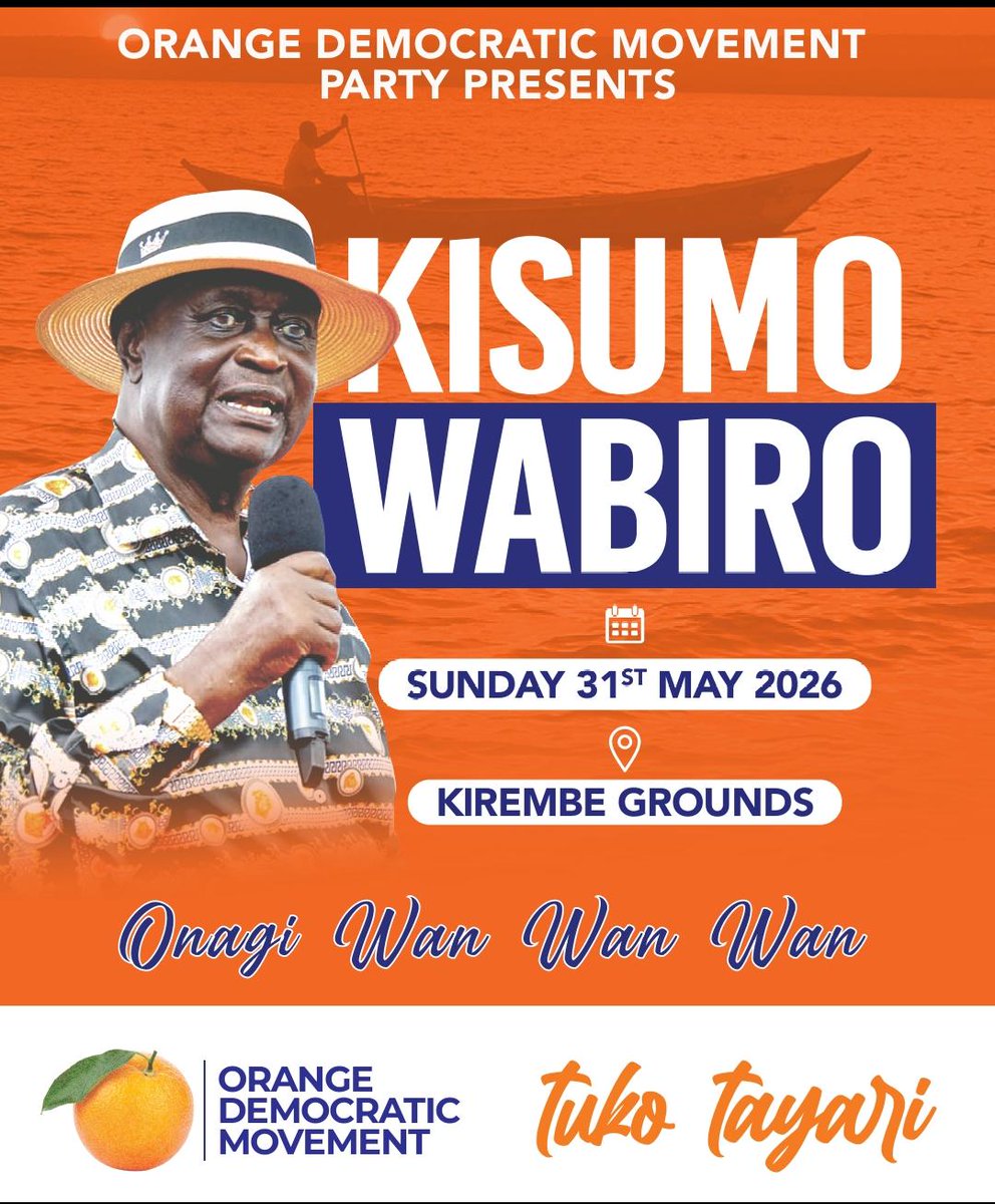 JeffJagor's tweet photo. Party leader has confirmed his attendance.  Buana this will be heavy. 

You can't miss.! Hapa ndio Paawa iko.!

#KisumuWabiro 
#OnagiWanWanWan https://t.co/IrX0jUb0bY