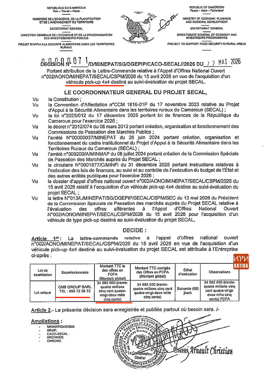 tassingremi's tweet photo. Quelle que soit l'institution, on consomme d'abord les véhicules! 34 millions FCFA pour 1 pick-up 4x4 au Projet d'appui à la sécurité alimentaire dans les territoires ruraux https://t.co/HYbZXLHDN0