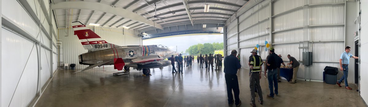 HannigInc's tweet photo. Terre Haute Regional Airport (THRA) - The completion and celebration of the West Quad 6 Hangar Phase 2 Project with a special ribbon-cutting ceremony. This exciting new development provides much-needed aircraft storage space while supporting future growth in Terre Haute. https://t.co/nvbIeuE5lA