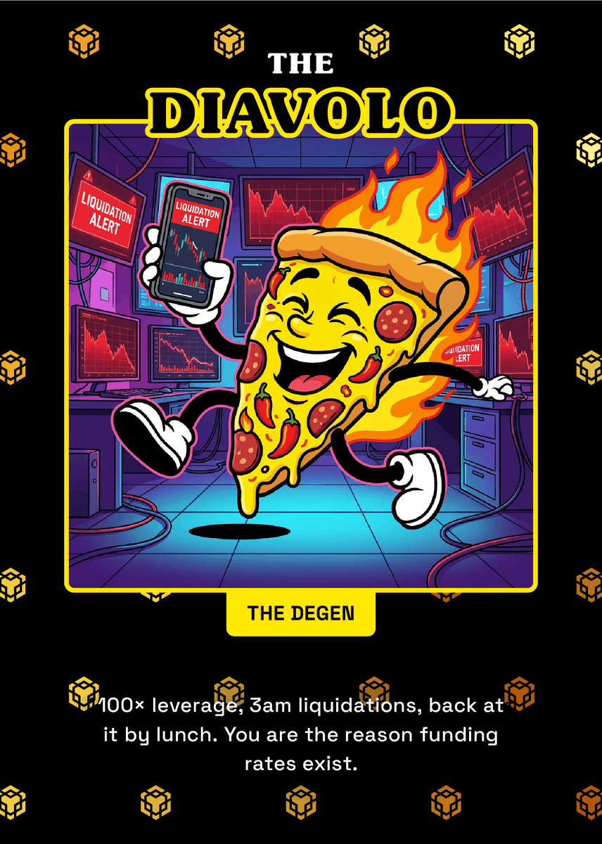 AlexachainB's tweet photo. I got Diavolo 🔥 for @BNBCHAIN #BNBPizzaDay 🍕

3am liquidations, back by lunch.

What flavour are you? → https://t.co/fjZvmJBZJS https://t.co/OugNYDNREU