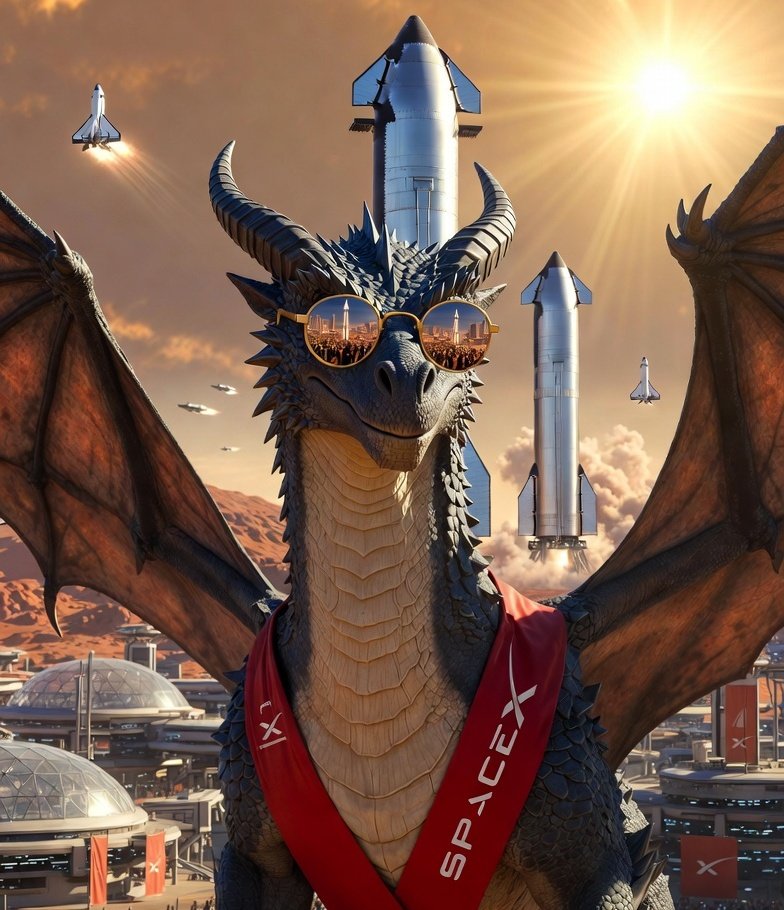 Dragon SpaceX Mascot tweet media