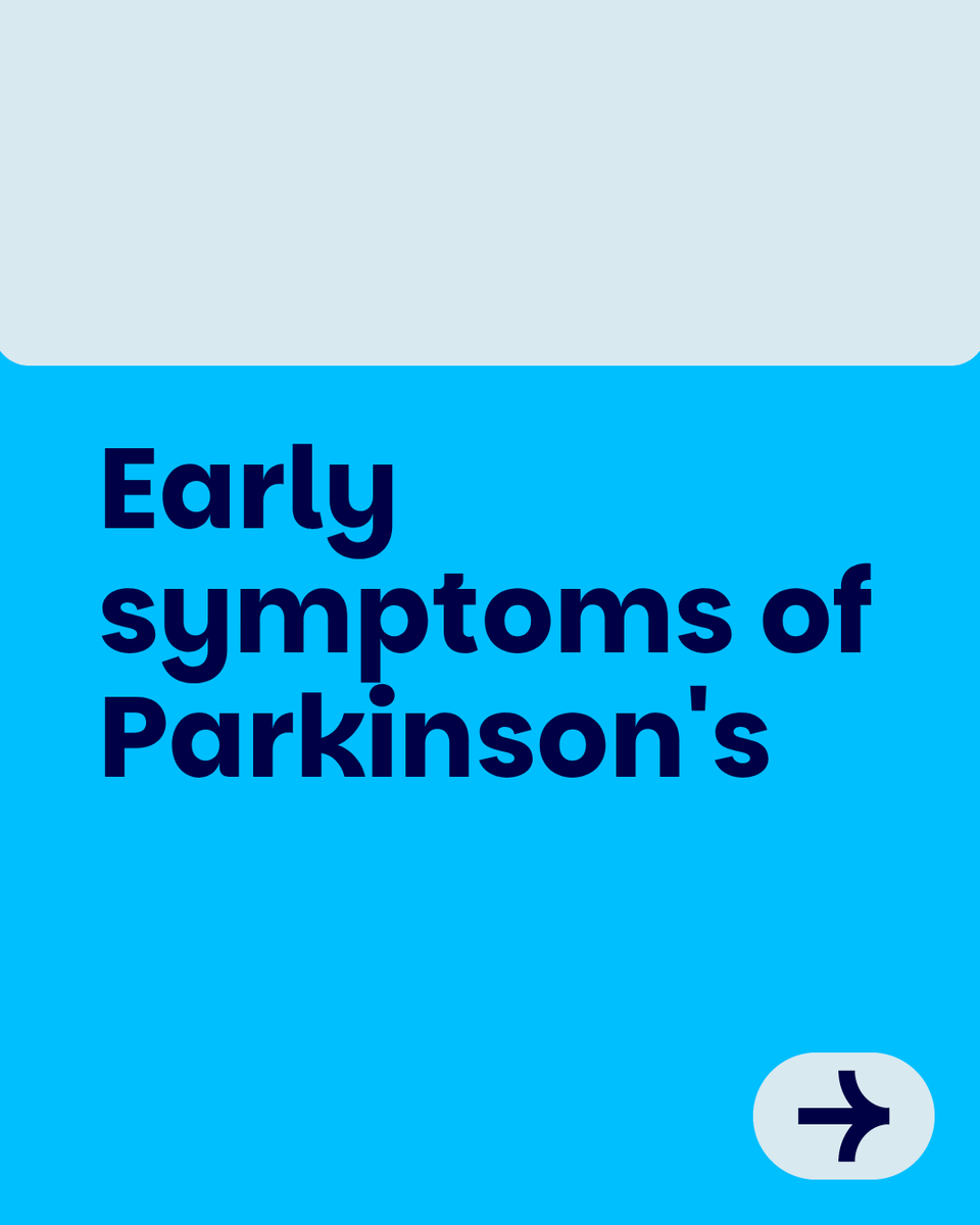 ParkinsonsUK's tweet photo. Tremors, muscle stiffness and slowness of movement are common early symptoms of Parkinson’s. But there are many more potential early signs.  

If you are concerned that you, or someone you love, may have Parkinson’s speak to your GP. Find out more: https://t.co/TzLTsRnMhn https://t.co/4QJYJ5BgPX