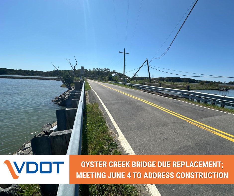 RappRecord's tweet photo. The Virginia Department of Transportation invites the public to attend a “pardon our dust” meeting to learn more about upcoming construction to replace the Windmill Point Road bridge over Oyster Creek near White Stone. #VDOT 

Full information here: https://t.co/1aaVKvqoCm. https://t.co/T5W5bCu6Bs