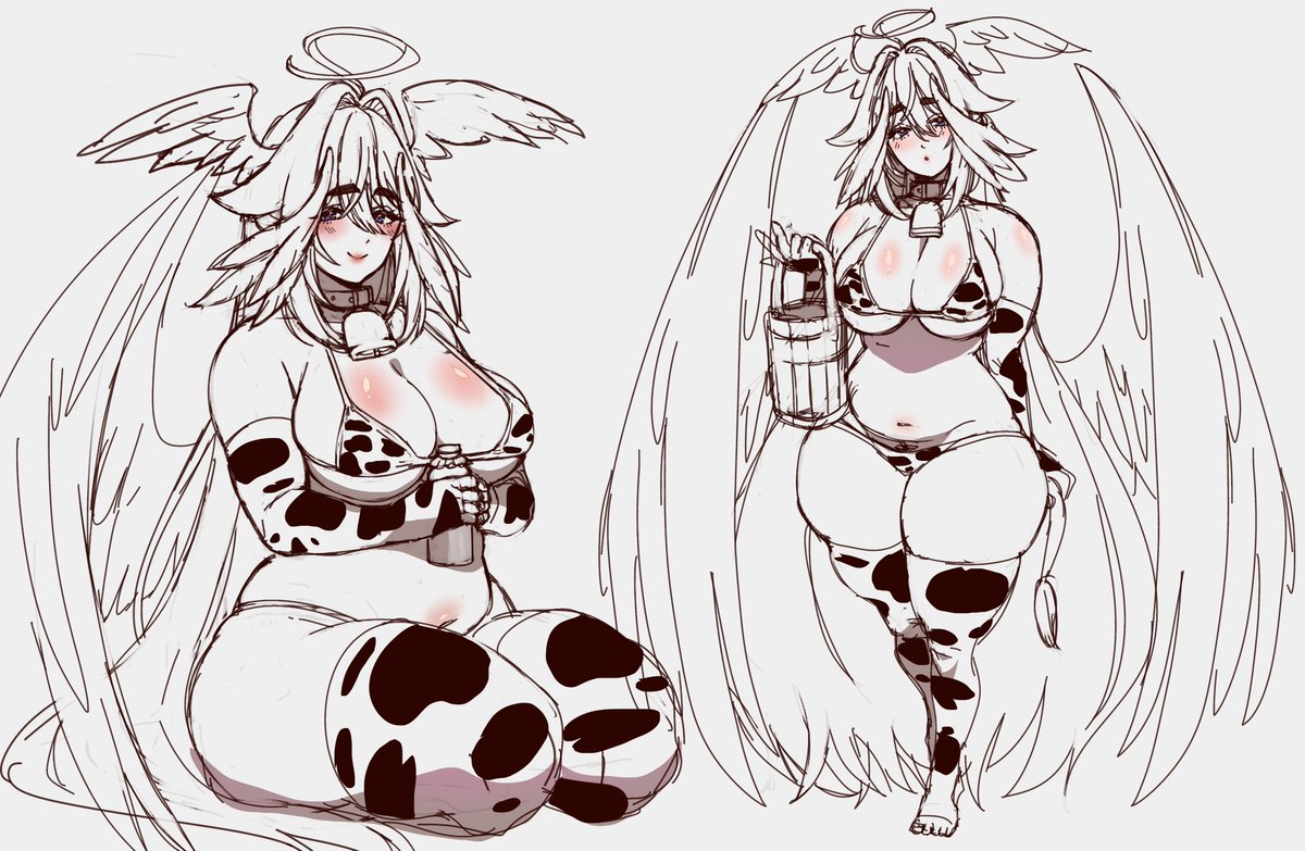 jojobee_'s tweet photo. It's tradition to draw my ocs wearing a cowkini at this point 🥛 https://t.co/ItzThDS8VS