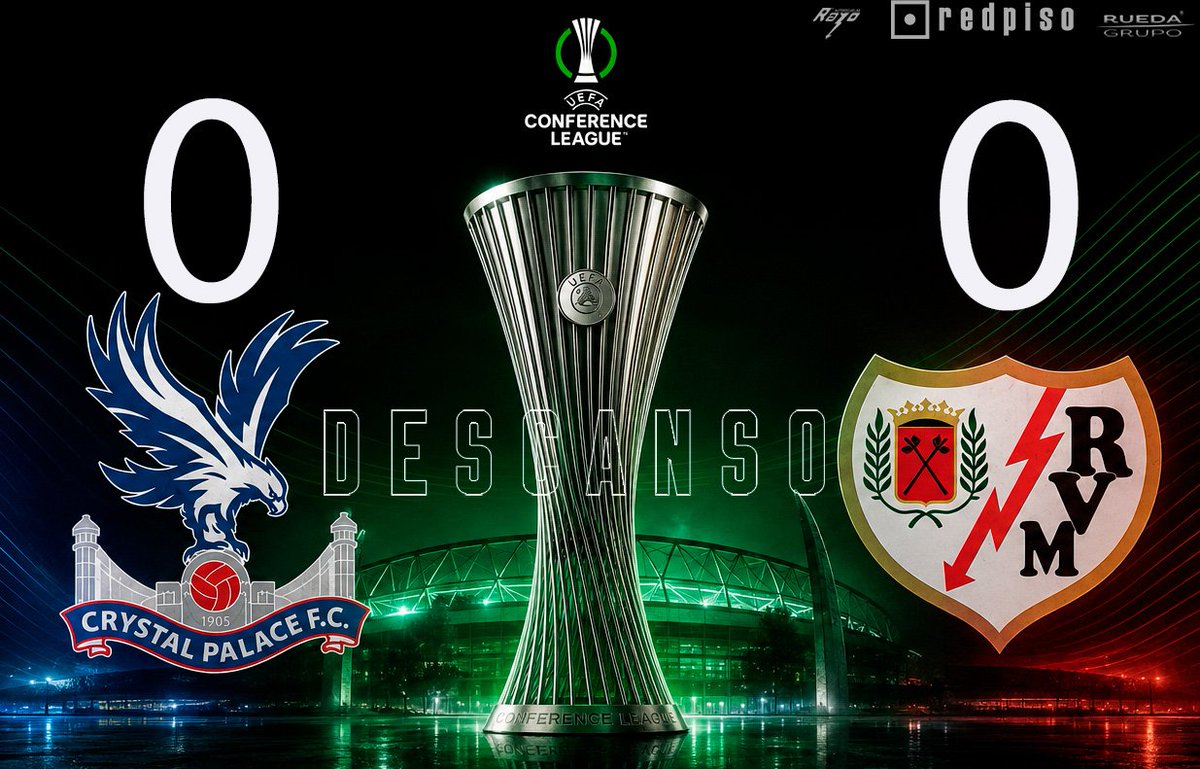 pasionporelrayo's tweet photo. DESCANSO EN LEIPZIG
CRYSTAL PALACE 0-0 RAYO VALLECANO
#RoadToLeipzig #UECLfinalLeipzig2026 #RayoVallecano https://t.co/kDaDHAp3er