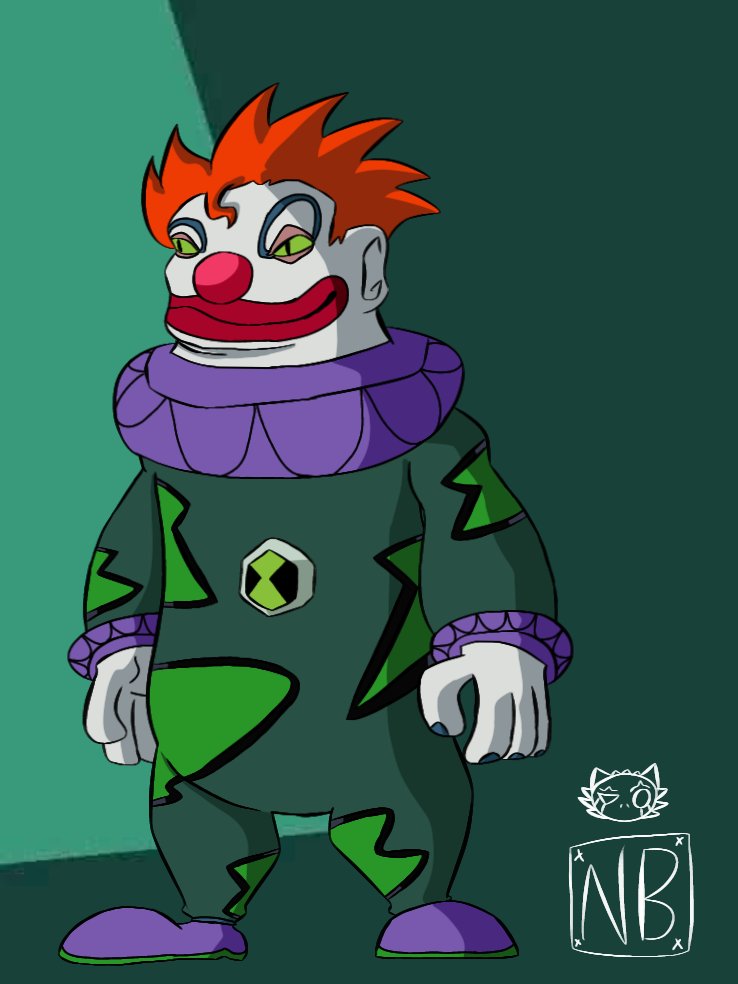 Phryno10000's tweet photo. A unique alien inspired by the clowns from the movie #killerclownsfromouterspace. To be honest, it's been a long time since I drew something like this maybe I'll try it again sometime.
#Ben10 #fanartㅤㅤㅤㅤ #digitalartㅤㅤㅤㅤ #artㅤㅤㅤㅤ #digitalarwork https://t.co/o0B1wHI6IY