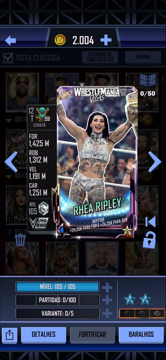 pagano008's tweet photo. @BrokenWWESC Yeah uh this happened lol. Freebie from walk the rope and bought the 2k pack and had another one https://t.co/uXQtGAs16o