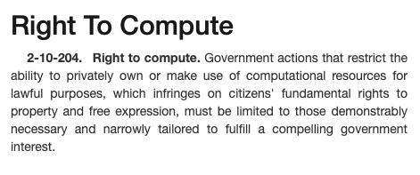 Cotton_MT's tweet photo. This is not true. Montana's Right to Compute does not make it harder to protect Montanans from actual harms from data centers like infringements on senior water rights, grid costs, light, noise, pollution etc. 

In fact, it explicitly allows for narrowly tailored regulations to protect public health, safety. 

What it blocks is blanket moratoriums and broad preemptive overreach based on hypotheticals, speculation, or vague aesthetic concerns like “community character”.

It forces government to narrowly target real, provable harms instead of sweeping bans of entire categories of technology.