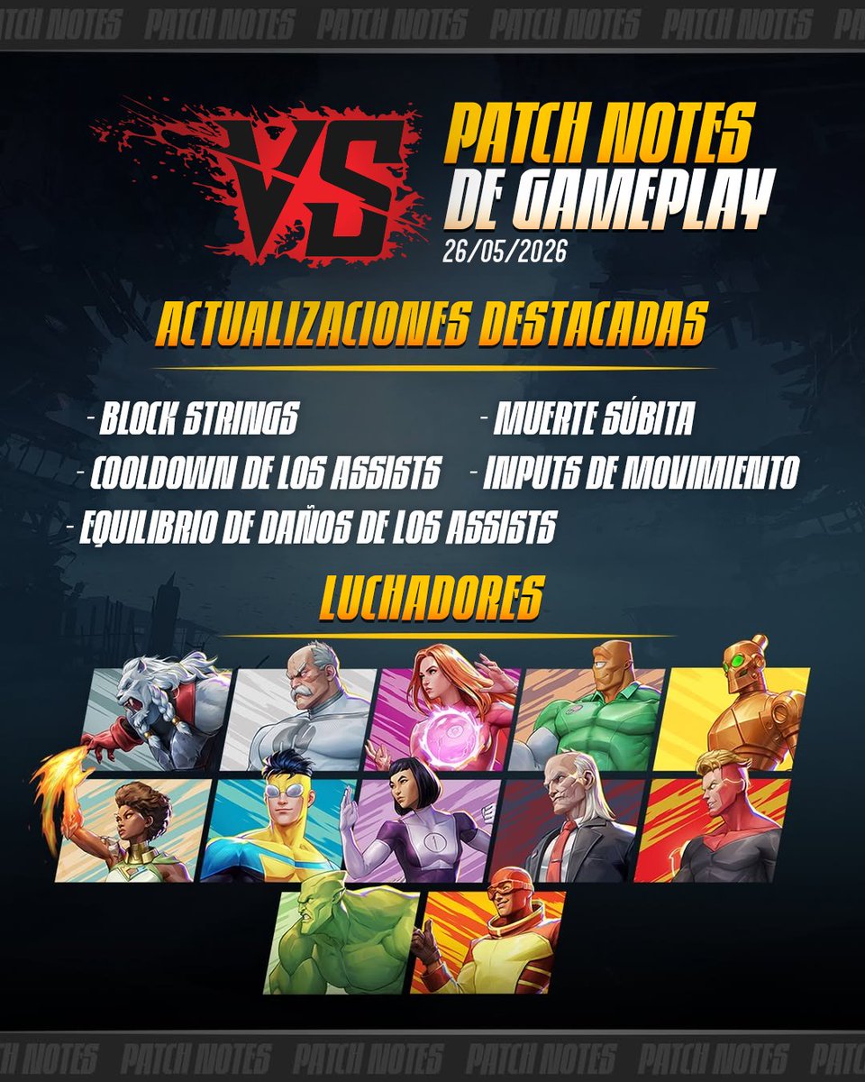 InvincibleVsLA's tweet photo. Nueva actualización llega a Invincible VS 👊🛠️

Puede consultar la lista completa de correcciones en el sitio web oficial de Invincible VS (en inglés): https://t.co/c9eEQXDQjn https://t.co/snCR2Ax2N5