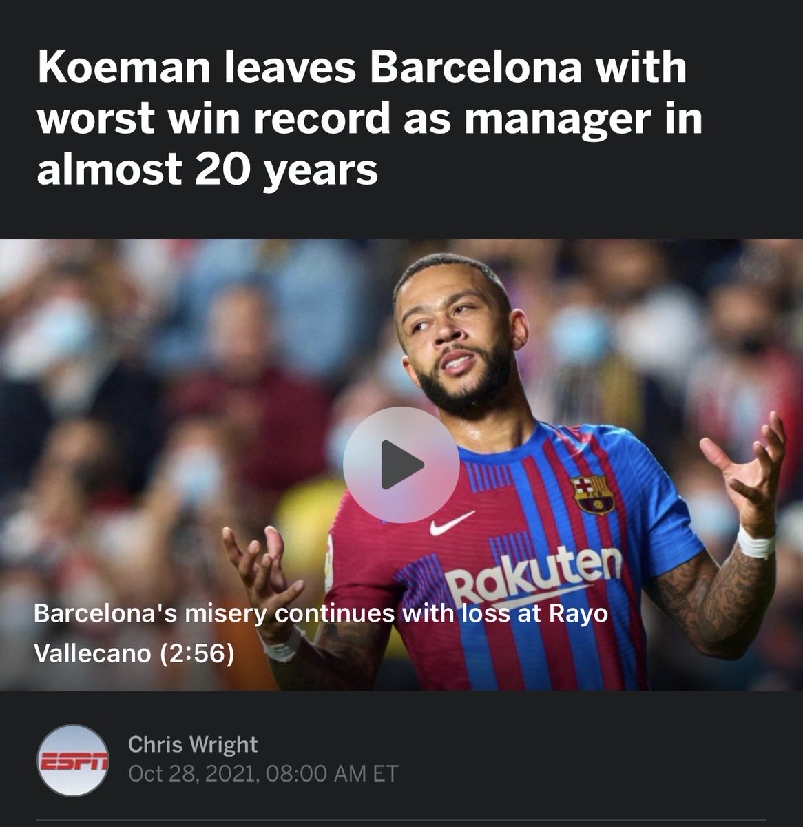 belaybeh2790's tweet photo. @ESPNUK I hope it’s not the same Koeman talking. https://t.co/OwAFJQbFW8