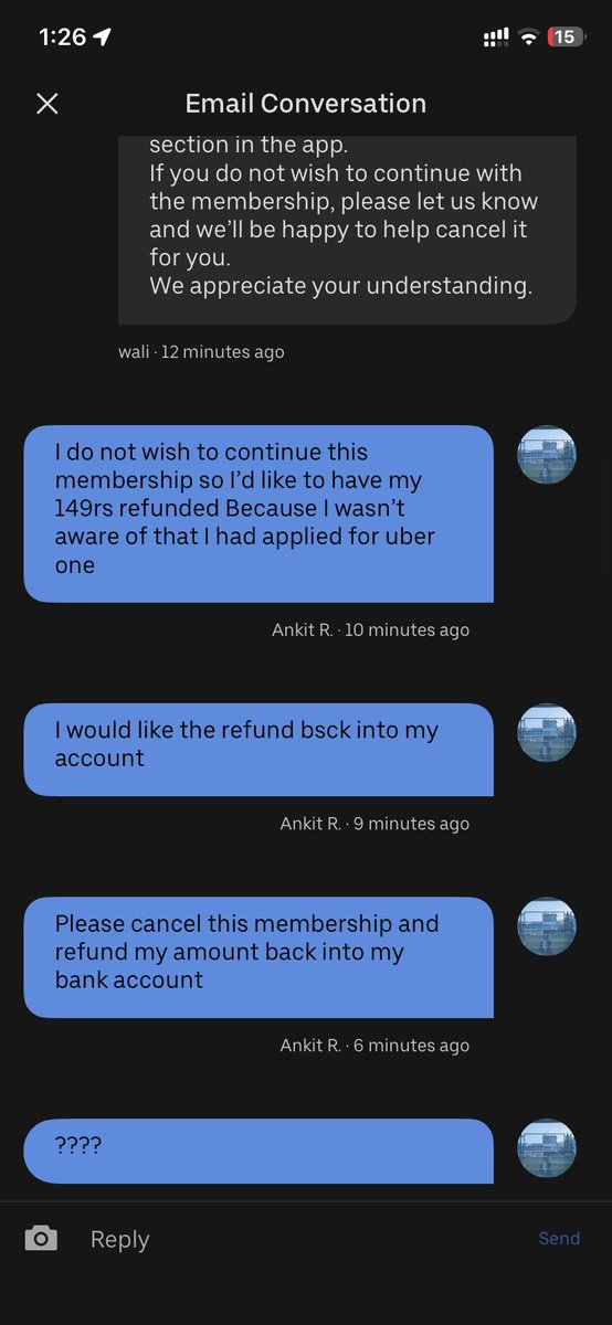 badgalarr's tweet photo. @UberIN_Support @Uber_India you support executive isn’t replying https://t.co/DD9p6gPAgA