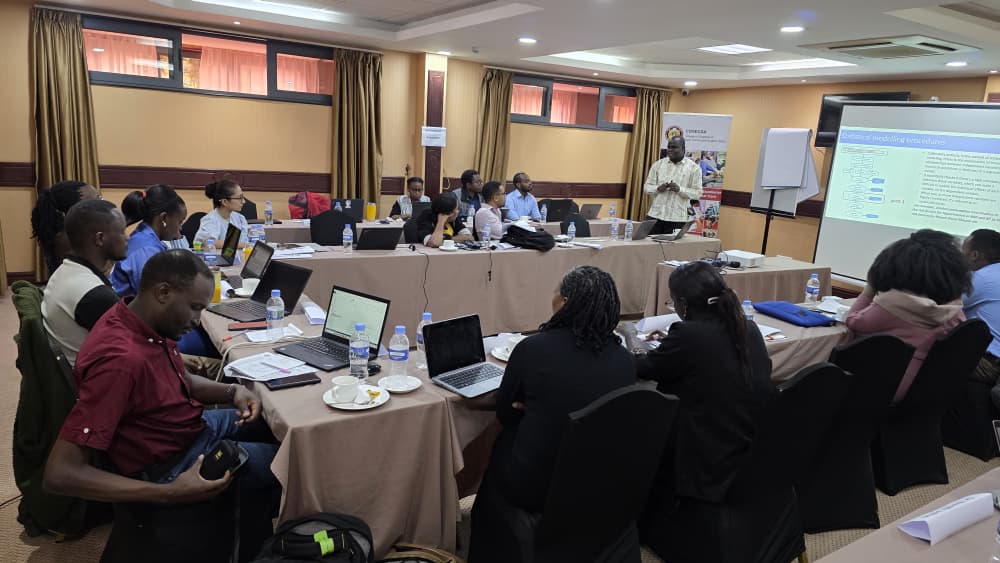 cosecsa's tweet photo. Day 3 of the COSECSA–UGHE Surgical Research Methods Workshop in Kigali, funded by @IntuitiveSurg , featured a keynote by Prof. Abebe Bekele on surgical research, plus intensive stats training (ANOVA, t‑tests, CIs, regression &amp; correlation)
#COSECSA  #UGHE #IntuitiveFoundation https://t.co/CTdkirfaz9