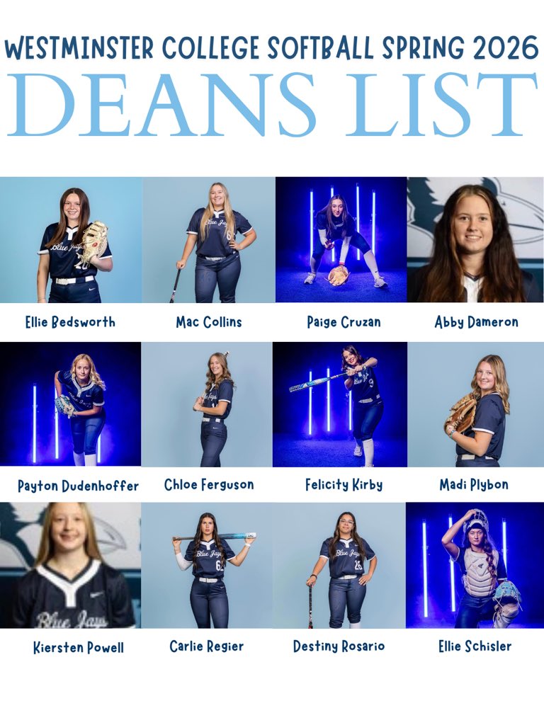 westmosoftball's tweet photo. Congrats to our ladies who made the deans list this past semester! Proud of your hard work! https://t.co/Zdvn068zZZ