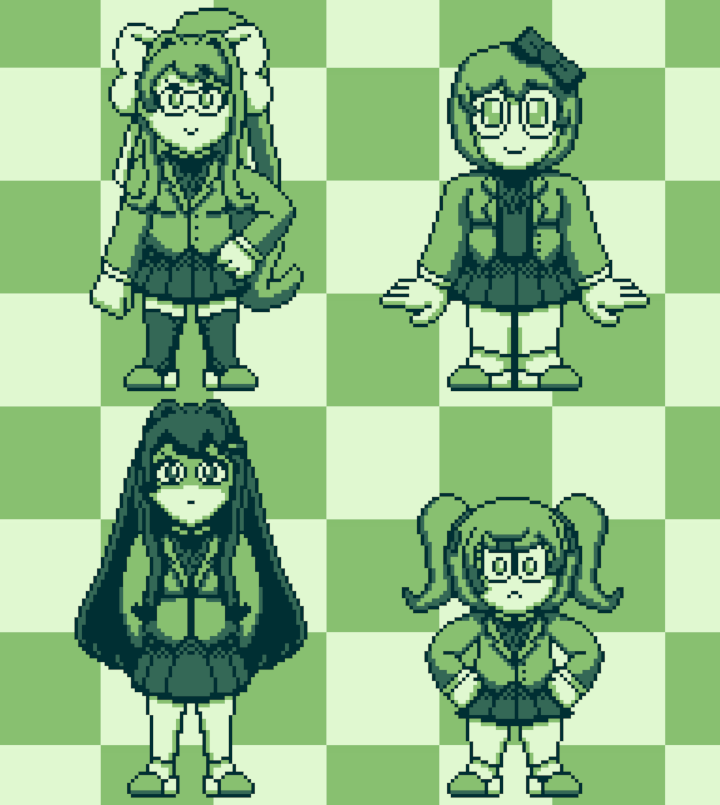 AnimakerSource's tweet photo. While I lost progress of Monika coding, Sprites aren't lost! In fact, while I'm gonna redo code, I think I may have opportunity to optimize the game!

But as now, have all salvagable dokis for Frickbears sprites.

#FiveNightsAtFrickbears3 #DDLC #FNAF https://t.co/kR5OTrM3WY