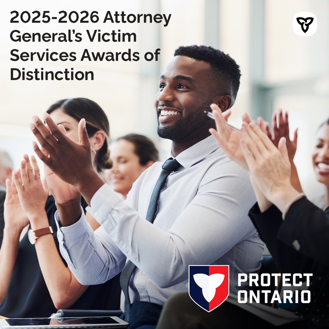 ONAttorneyGen's tweet photo. Congratulations to the recipients of the 2025-2026 Attorney General’s Victim Services Awards of Distinction! 🎖️ https://t.co/tSvXyaLogx