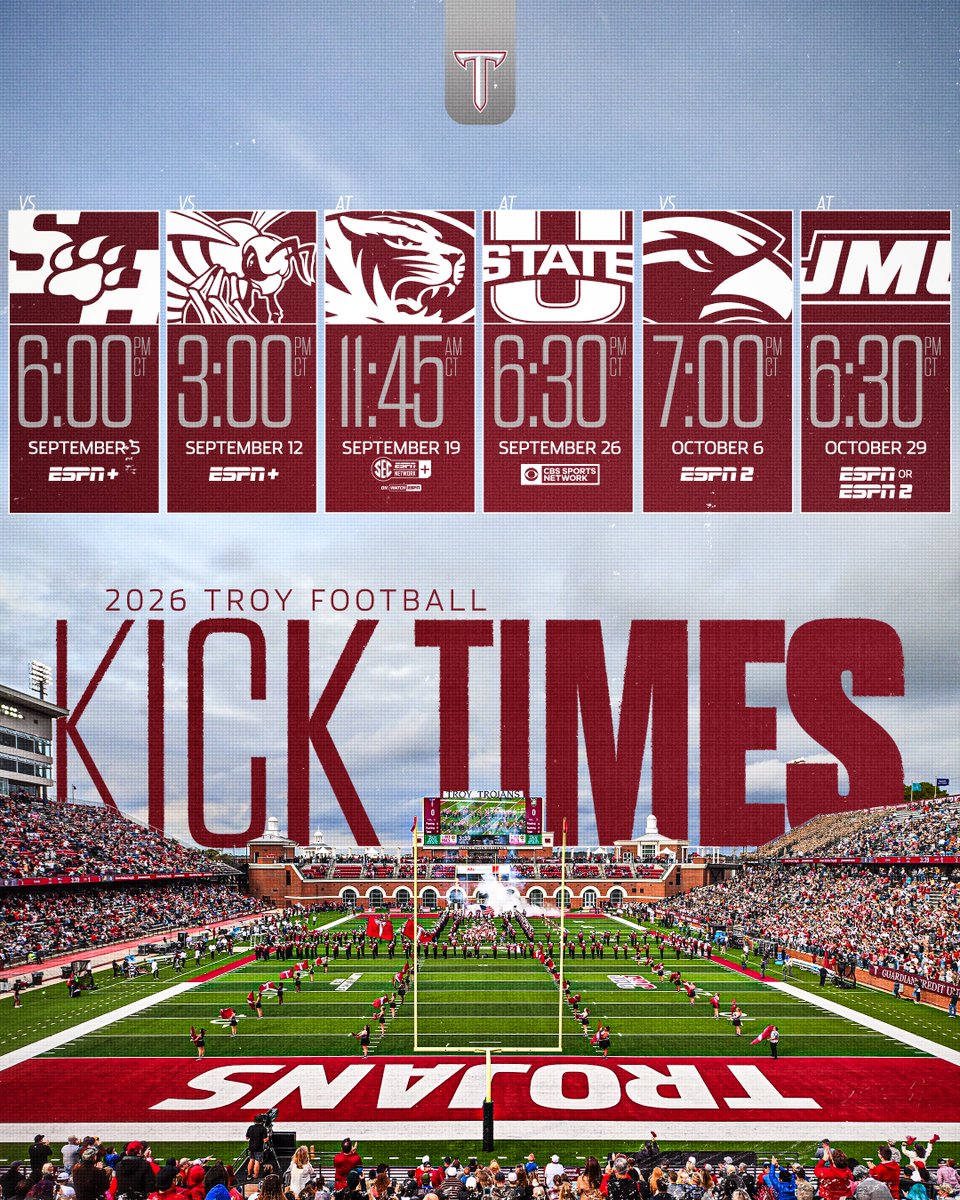 Troy Trojans Football 8x⚔️ tweet media
