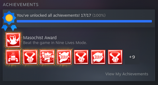novasoupONLINE's tweet photo. beat Nine Lives mode with one life left. That was a really fun time https://t.co/f8TpmTpJ82