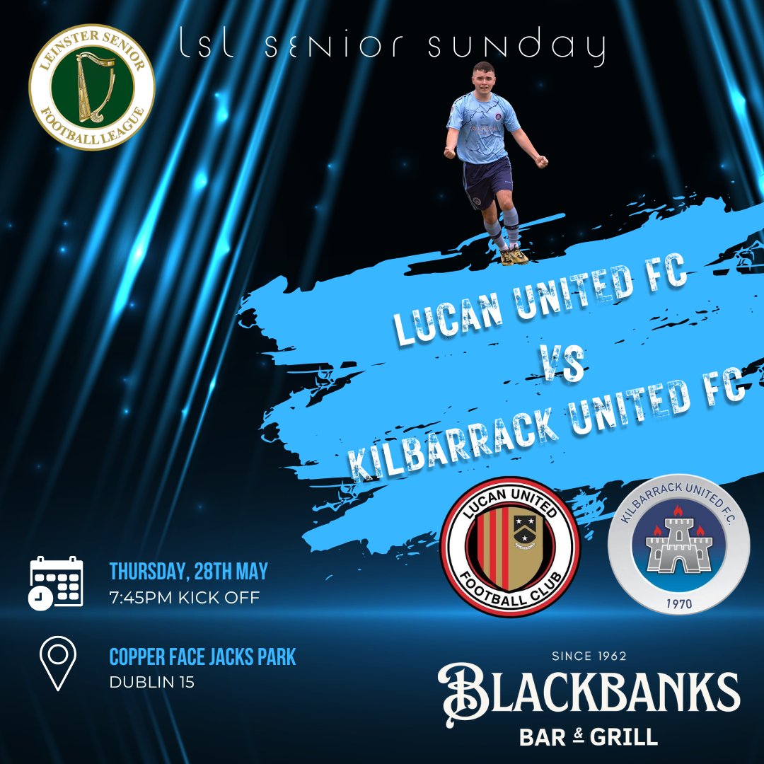 KilbarrackUtd's tweet photo. Our LSL Senior Sunday side are in action tomorrow night as we travel to Copper Face Jacks Park to face @lucanunited

@AlQuinn2015 @LSLLeague @hitthechannels #LSLlivescore https://t.co/o2ejvjWPES