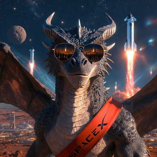 Dragon SpaceX Mascot tweet media