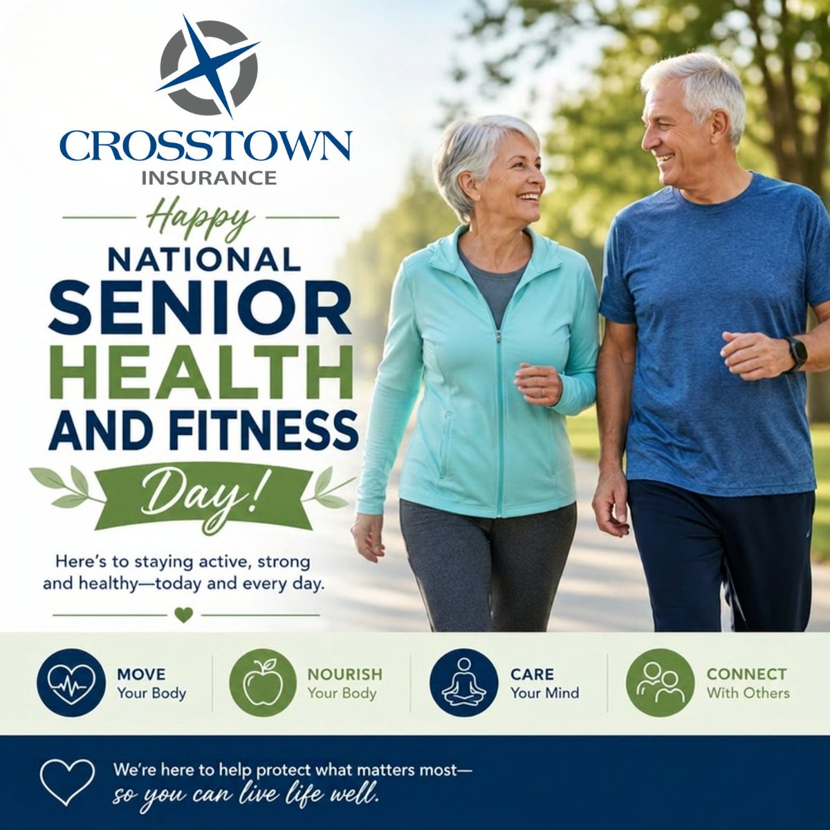 crosstowninsmn's tweet photo. Today we celebrate the strength, vitality, and wellness of older adults everywhere! 💙💚
Happy National Senior Health &amp; Fitness Day — a reminder that staying active, connected, and healthy helps us live life to the fullest at every age. https://t.co/ZULPwWGnUr