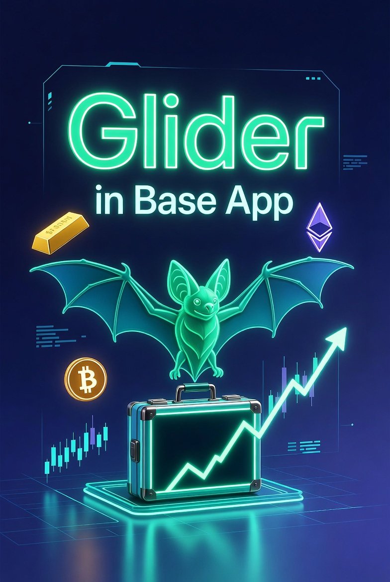 KaylessaDaly's tweet photo. Glider has just been added to the Base App! Now you can have stocks, cryptocurrency, and gold all in one portfolio, right in the Base app. One interface, full control over your assets, and no switching between apps. Give @glider__ a try https://t.co/yHcKEnkIoL